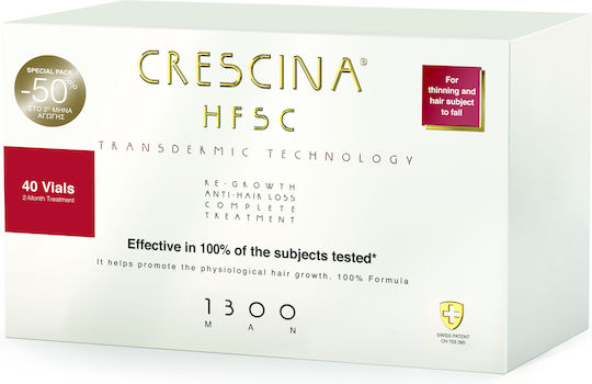 Labo Crescina HFSC 1300 Ампули За Коса Срещу Косопад За Мъже 40x3.5ml