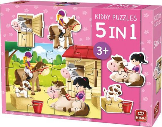 Kinderpuzzle Pferdchen im Stall für 2+ Jahre alt+ Jahre 29pcs King Puzzles