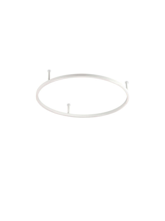 Ideal Lux Μοντέρνα Μεταλλική Πλαφονιέρα Οροφής με Ενσωματωμένο LED σε Λευκό χρώμα 70cm
