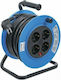 BGS Technic Extension Reel Cord 3 x 1.5mm²/15m Blue