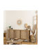 Atmosphera Wall Mirror with Beige Rattan Frame Diameter 50cm