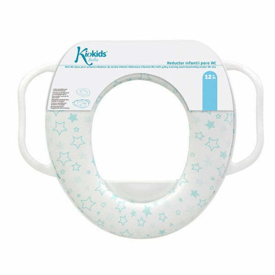 Kiokids Kids Toilet Seat with Handles Stars White