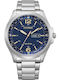 Citizen Ceas Barbatesc 44mm Eco - Drive Cu Brățară Din Metal Argintie