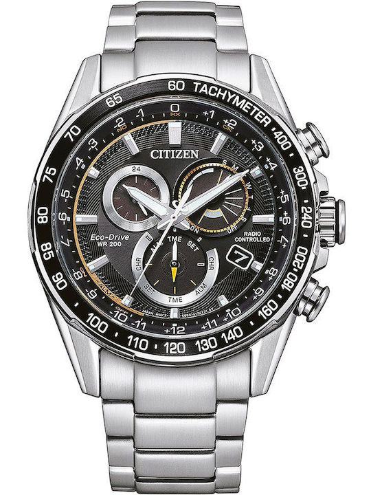 Citizen Ανδρικό Ρολόι 44mm Eco - Drive με Ασημί...