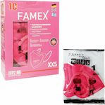 Famex Disposable Protective Mask FFP2 NR XXS Kids Fuchsia 1pcs