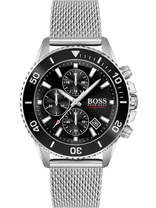 Boss Admiral Ανδρικό Ρολόι 46mm Χρονογράφος Μπα...