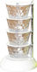 Plastic Tabletop Spice Rack with Stand White 4pcs