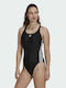 Mid 3-Stripes Activewear Swimsuit Black