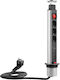 Deltaco Office Tabletop Pop Up Power Strip with Surge Protection 3 Positions with 2 USB-A and Switch Silver