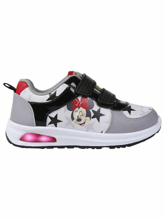 Minnie Mouse Kids Sneakers With Hoop & Loop Closure Multicolour