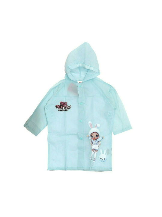 MGA Entertainment Waterproof Kids Casual Jacket Long Hooded Light Blue