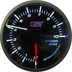 Auto Gauge Στροφόμετρο Αυτοκινήτου Φιμέ 60mm Super White