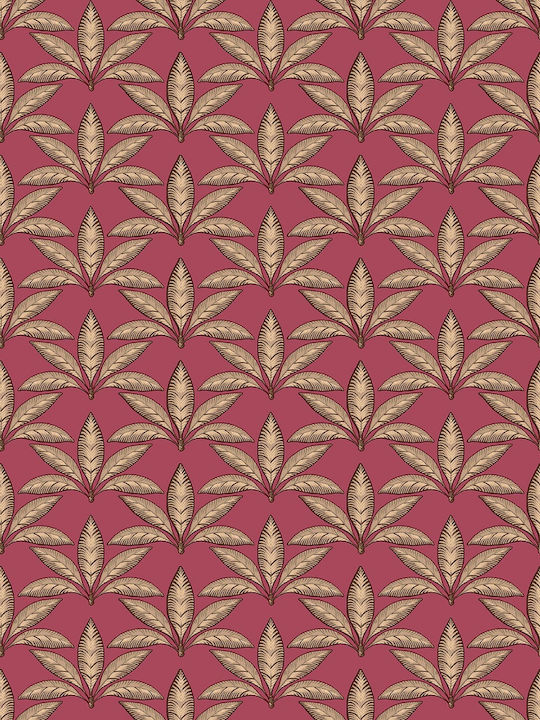 Wallpaper Flora Vinyl Burgundy L1005xW53cm Washable