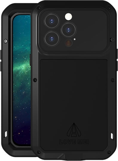 Love Mei Back Cover Μεταλλικό Μαύρο (iPhone 13 Pro)