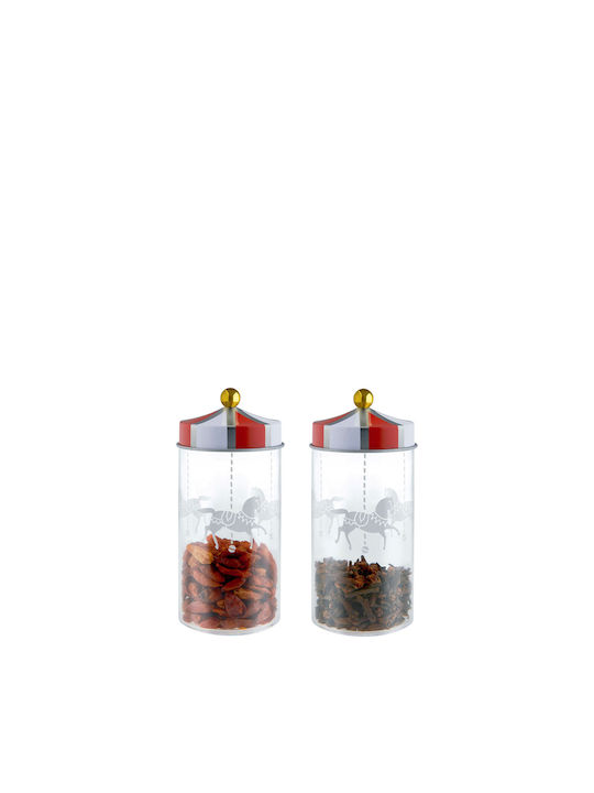 Alessi Glass Tabletop Spice Jar Transparent 2pcs