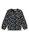 Kinder-Strickjacke Kapuzenpullover Marineblau