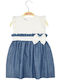 Children's Dress Sleeveless Denim White