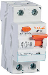 Maxge Earth Leakage Relay 2x40A