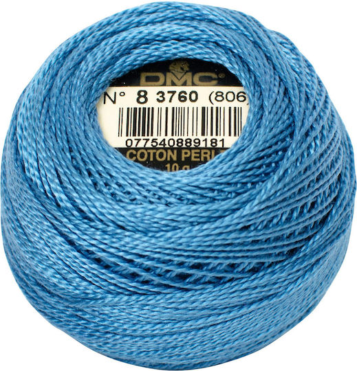 DMC Конец Бродерия Cotton Perle No8 Памучна (806) Blue 87м
