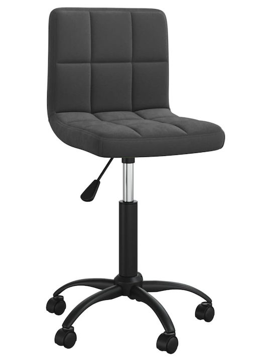 Swivel Visitor Chair with Wheels Μαύρη 40x47x76cm