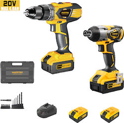 Maestro MCK-20V Battery Powered Tool Set Impact Drill Driver & Impact Screwdriver Maestro MCK-20V Battery Powered Tool Set Impact Drill Driver & Impact Screwdriver