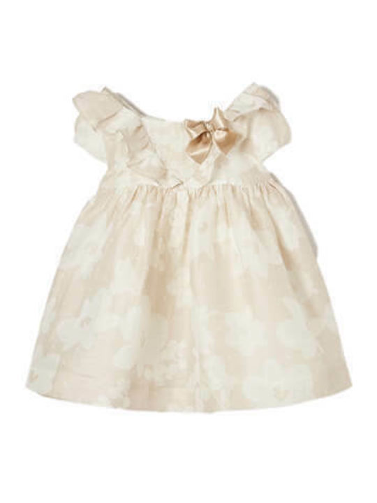 Kinderkleid Ärmellos Leinen Beige