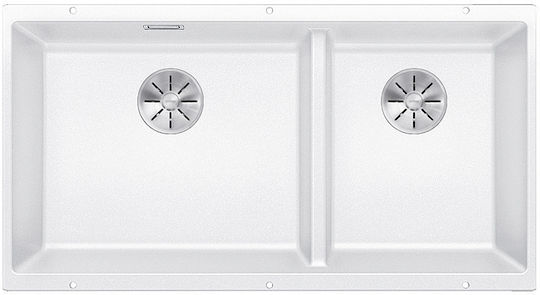 Blanco Subline 480/320-U 523588 Unterbau Spüle Links aus Verbundgranulat B85.5xT46cm White