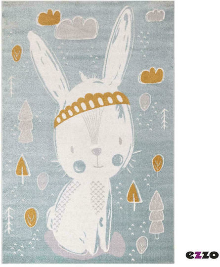 Ezzo B800AX6 Kinder Teppich Hellblau 160x230cm Dicke 11mm