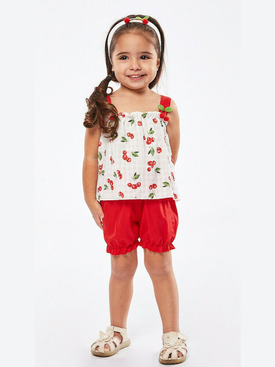 Εβίτα Kids Set with Shorts Summer 2pcs Red