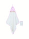 Evita Set de Baie Bebeluș Cu glugă Bear & Bunny Roz