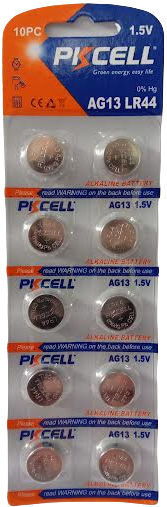 Pkcell AG13 Baterii alcaline Baterii de ceas pentru ceasuri LR44 1.5V 10buc