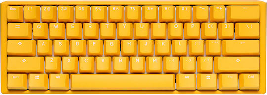 Ducky One 3 Mini Gaming Mechanical Keyboard 60% with Cherry MX Brown switches and RGB lighting (English US) Yellow