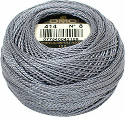 DMC Конец Бродерия Cotton Perle No8 Памучна Стоманено сиво тъмно 87м
