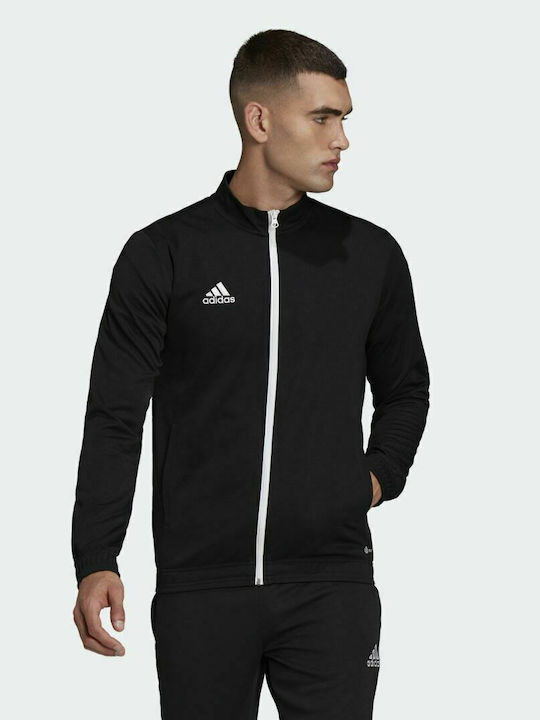 Adidas Entrada 22 Herren Sweatshirt Jacke mit Taschen Schwarz