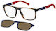 Tommy Hilfiger Plastic Eyeglass Frame with Clip...