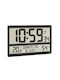 TFA Wall Clock Digital Plastic Black 36x23.5cm
