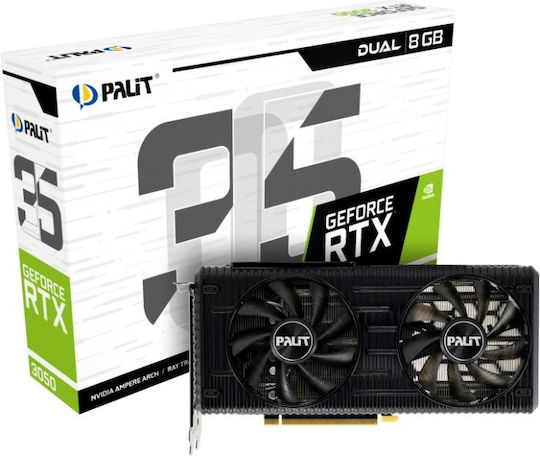 Palit GeForce RTX 3050 8GB GDDR6 Dual Κάρτα Γραφικών