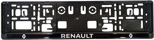 Carner Πλαίσιο Πινακίδας Αυτοκινήτου Πίσω Renault Πλαστικό Μαύρο