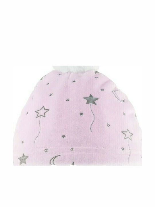 Kinder Mütze Stoff Rosa