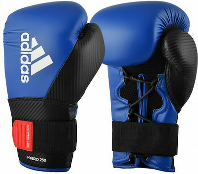 Adidas Hybrid 250 Synthetic Leather Boxing Competition Gloves Blue