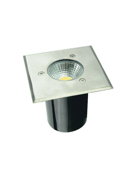 Aca Ospot Waterproof Outdoor Projector Lamp Built-In Led Silver