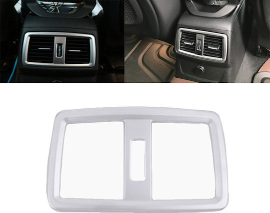Carner Car Instrument Panel Decoration Chrome Frame Rear Air Vent for Bmw X1 F48 in Silver Color 0016707