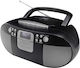 Soundmaster DAB+ Boombox SCD7800 Φορητό Ηχοσύστημα με CD / MP3 / USB / Κασετόφωνο / Ραδιόφωνο Μαύρο