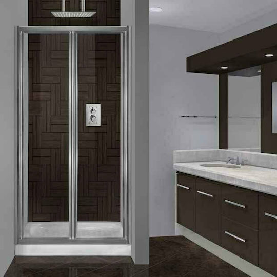 Aquarelle Venia 110 2+1 Shower Screen for Shower with Hinged Door 66-70x185cm Clear Glass