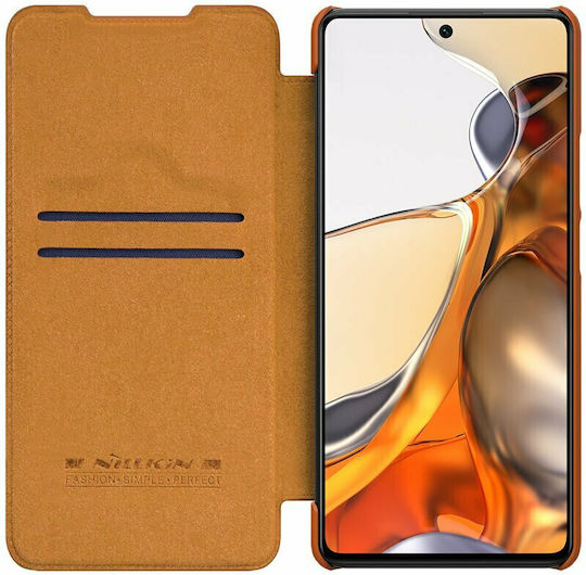 Nillkin Qin Book Synthetic Leather 0.2mm Brown (Poco M4 Pro 5G / Redmi Note 11s 5G)