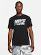 Nike Training Camo Herren Sport T-Shirt Kurzarm Dri-Fit Schwarz