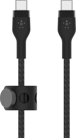 Belkin Geflochtenes USB 2.0 Kabel USB-C männlich - USB-C 60W PD Schwarz 1m CAB011BT1MBK