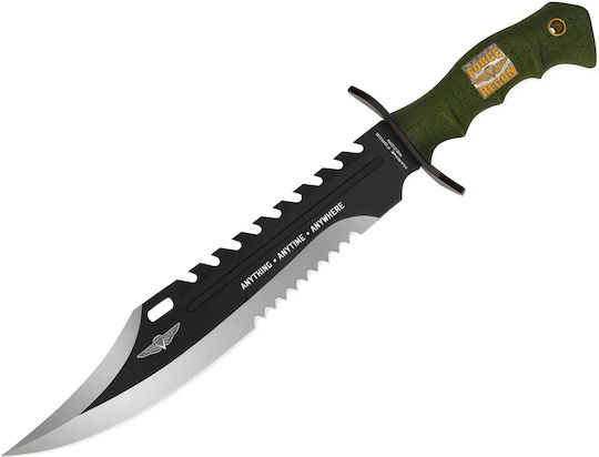 United Cutlery Anytime Anywhere Marine Recon Bowie Μαχαίρι Μαύρο σε Θήκη