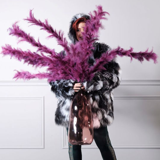 Декоративно перо Лилаво 120см Supergreens