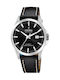 Festina Watch Battery with Black Leather Strap